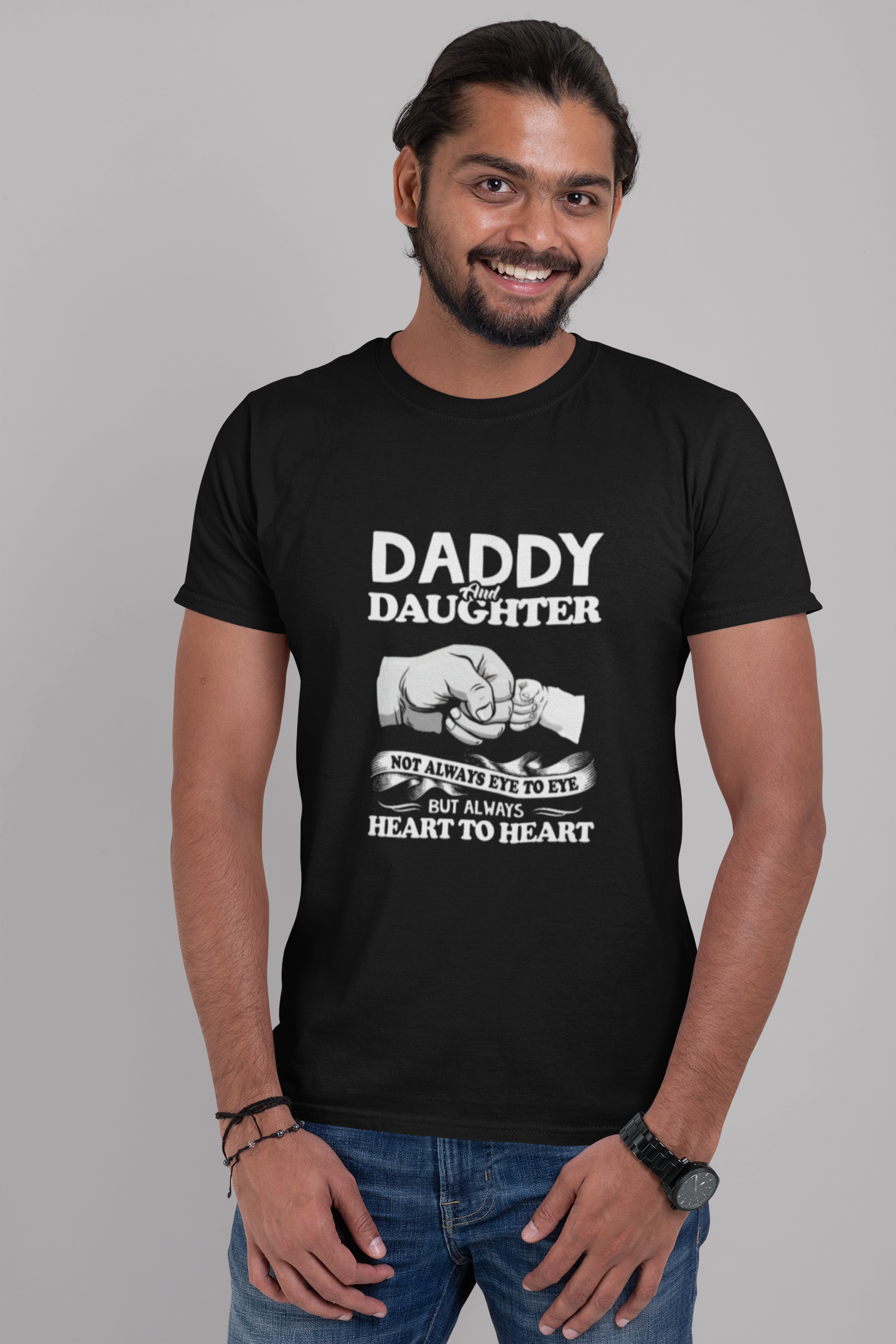 Dad And Daughter Not Always Eye to Eye Plus Size T-Shirt