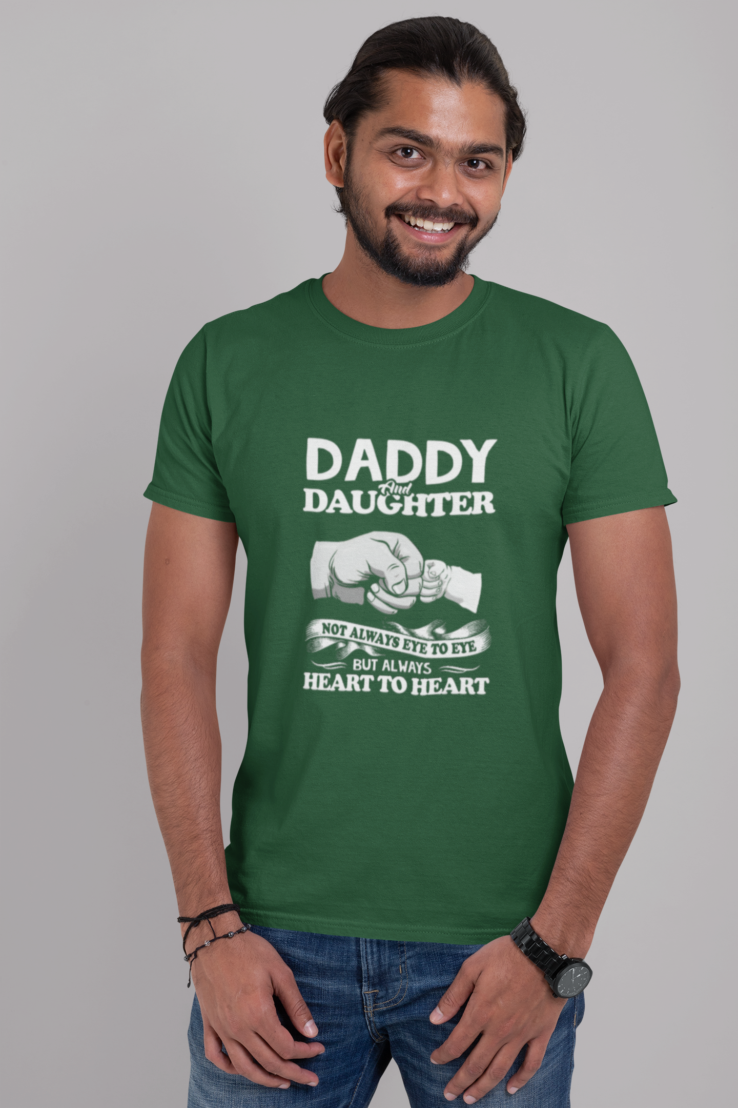 Dad And Daughter Not Always Eye to Eye Plus Size T-Shirt