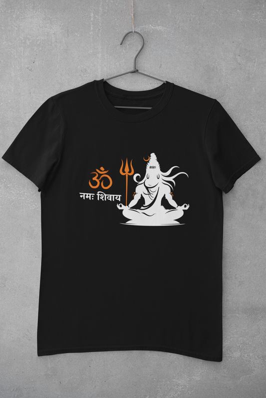 Om Namah Shivaya Plus Size Black T-Shirt Owlyea