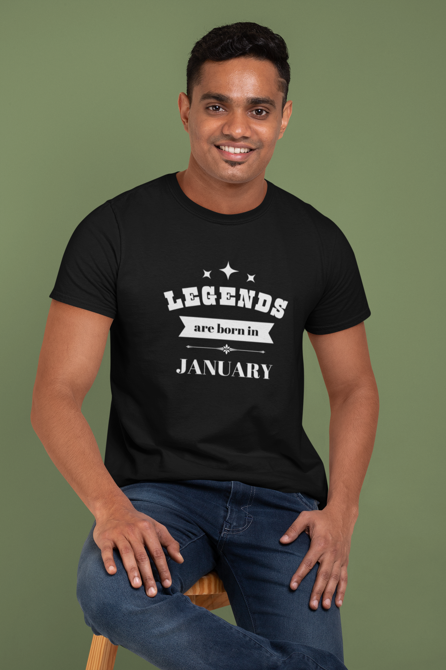 Legends Are Born In January Plus Size Black T-Shirt Owlyea