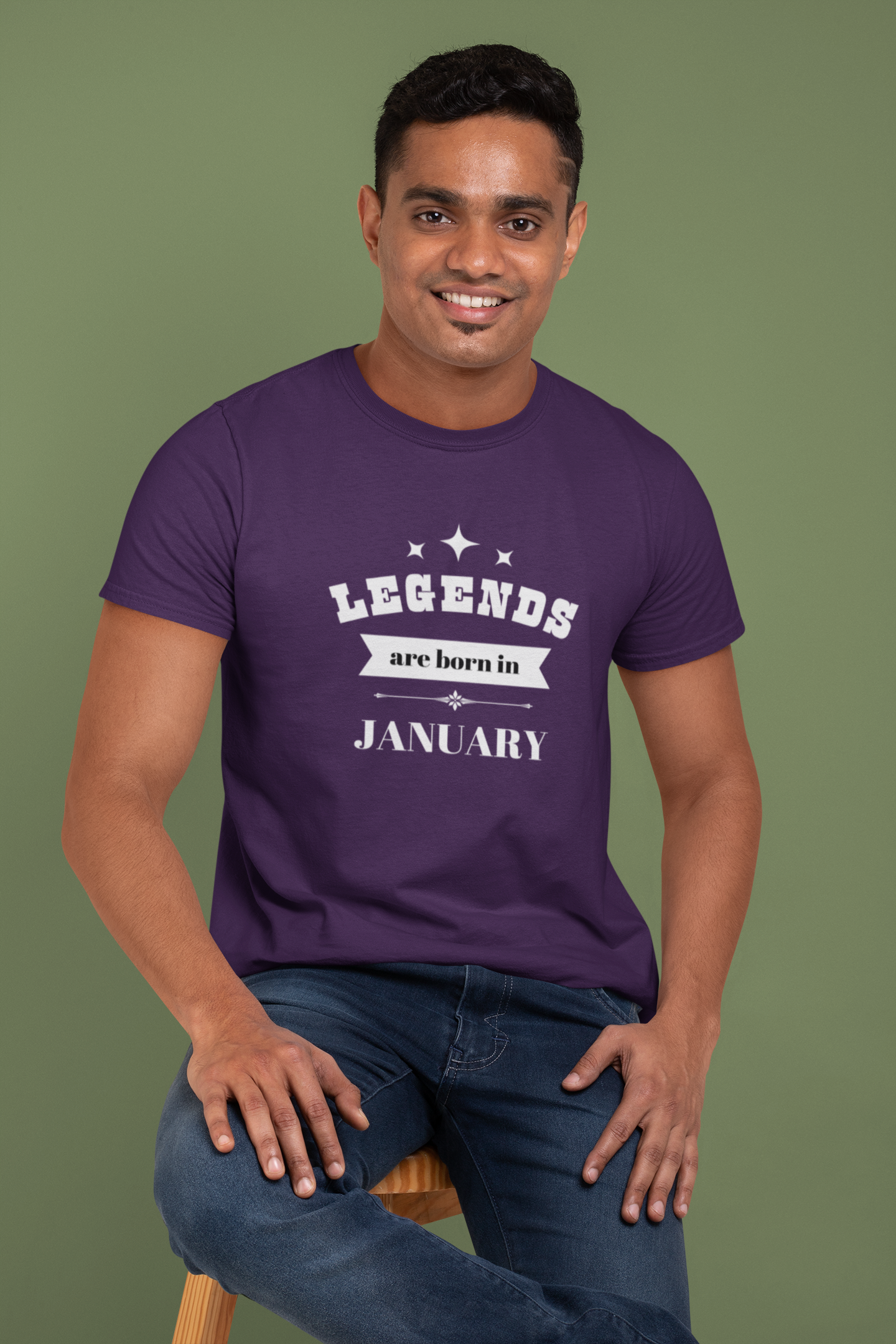 Legends Are Born In January Plus Size Purple T-Shirt Owlyea