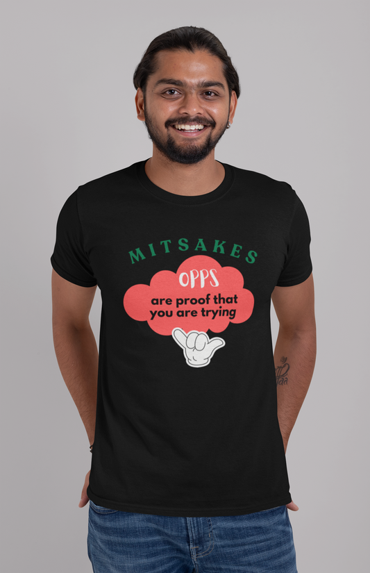 Mitsakes Are Proof That You Are Trying Plus Size Black T-Shirt Owlyea